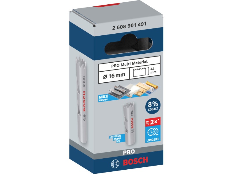 BOSCH PRO Freze circulare cu filet de 16 mm (8% cobalt) Multi Material - 1 | YEO