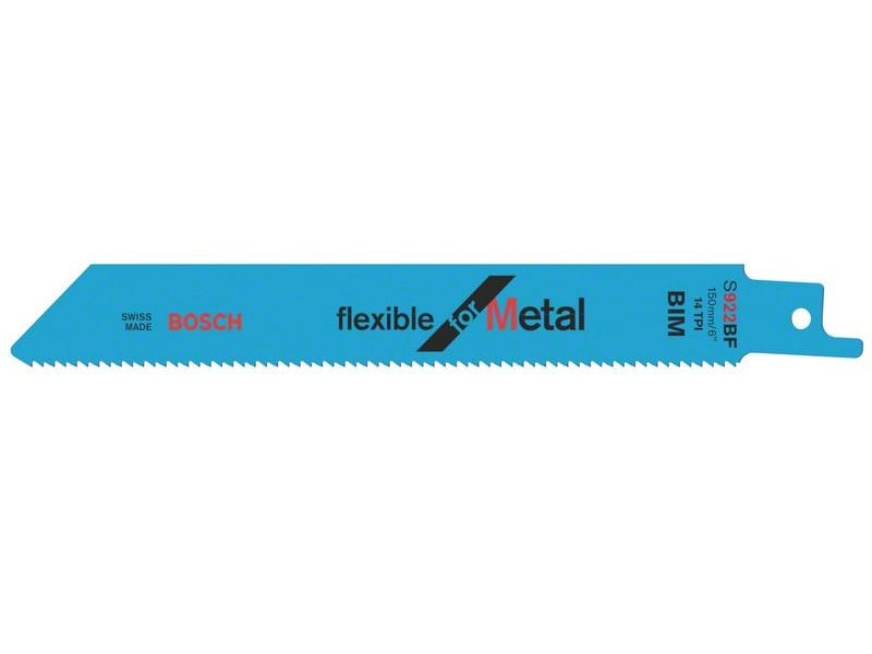 BOSCH Sabie de ferăstrău pentru metal S 922 BF 150 mm / 14TPI bimetal flexibil pentru metal (2 buc)