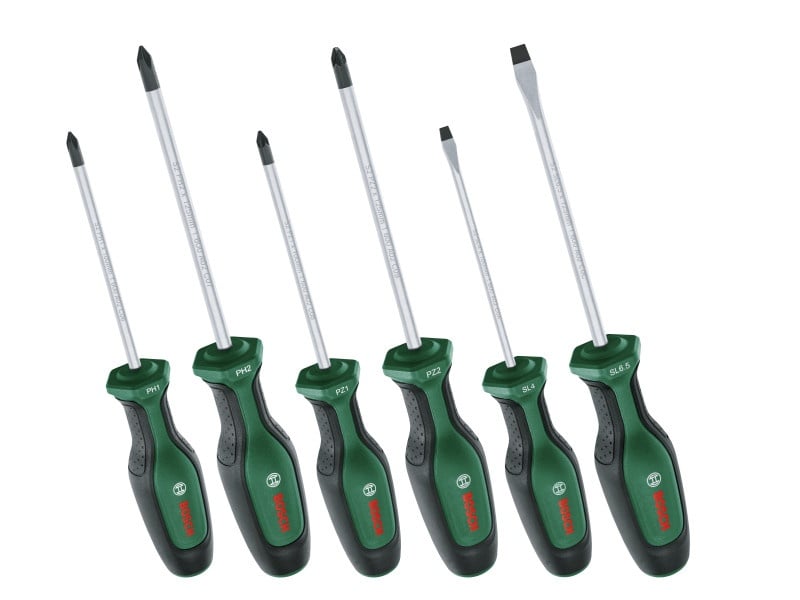 BOSCH Set șurubelnițe 6 piese S2 (PH, PZ, SL)