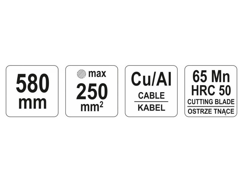 Cutter pentru cabluri YATO 580 mm