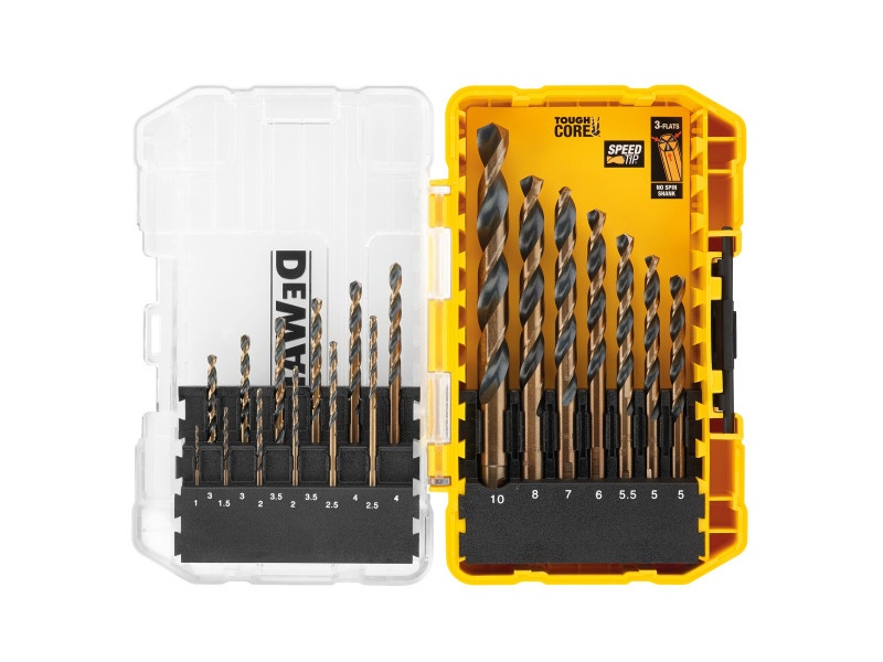 DEWALT Black & Gold Twist Drill Set 19 piese (1.0 - 10 mm) - 1 | YEO