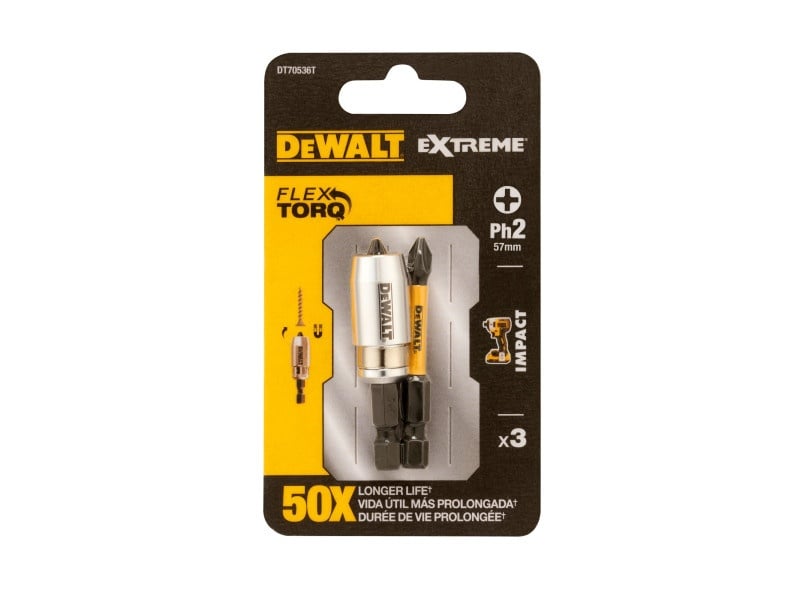 DEWALT Extreme Impact vârf bit PH2 x 50 mm (2 buc) + suport