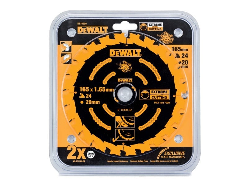 DEWALT EXTREME Lamă de ferăstrău pentru lemn 165 x 20 x 1,65 mm / 24T - 1 | YEO