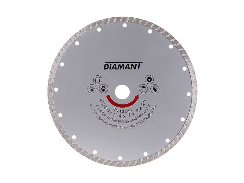 DIAMANT Disc de tăiere diamantat 230 x 2,4 x 7,0 x 22,2 mm turbo