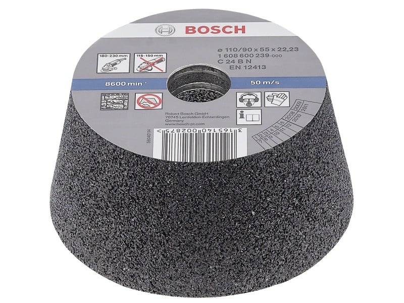 Disc conic BOSCH pentru polizor unghiular mare 110/90 x 55 x 22,2 mm / P24