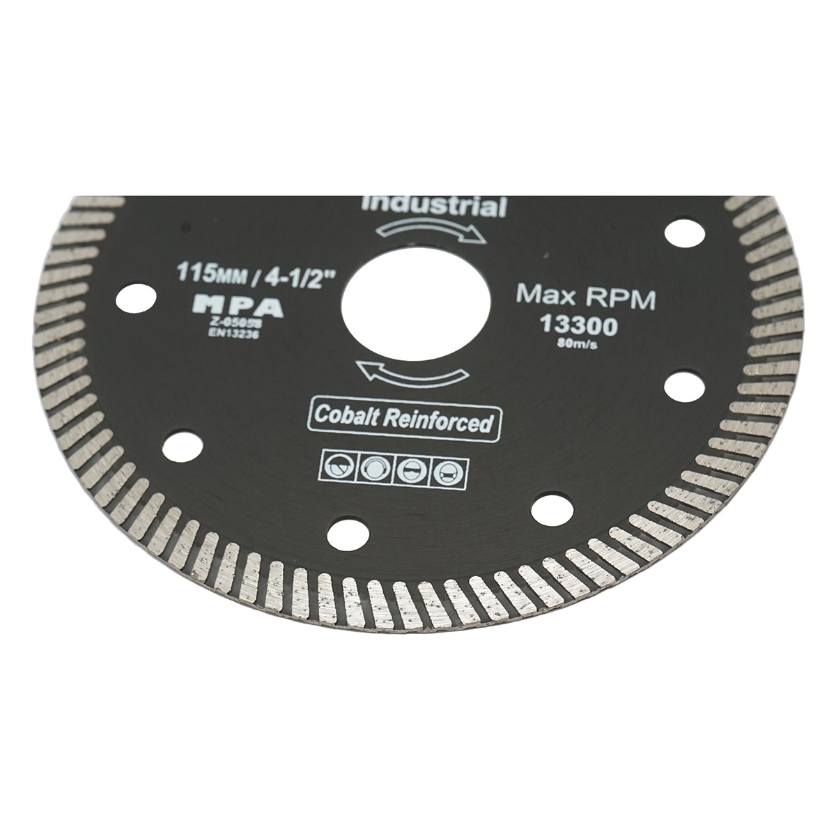 Disc diamantat turbo 115x22.23x1.35mm, viteza max. 13300rpm, taiere umeda/uscata pentru piatra, placi ceramice , Cod: DISPT21 , Brand: CROWNMAN - 2 | YEO