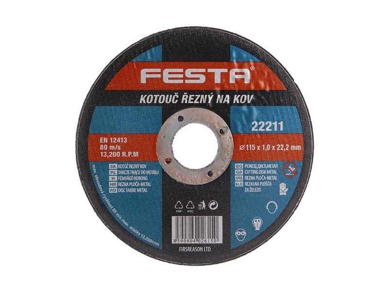 FESTA Disc de tăiere pentru metal 115 x 1,0 x 22,2 mm