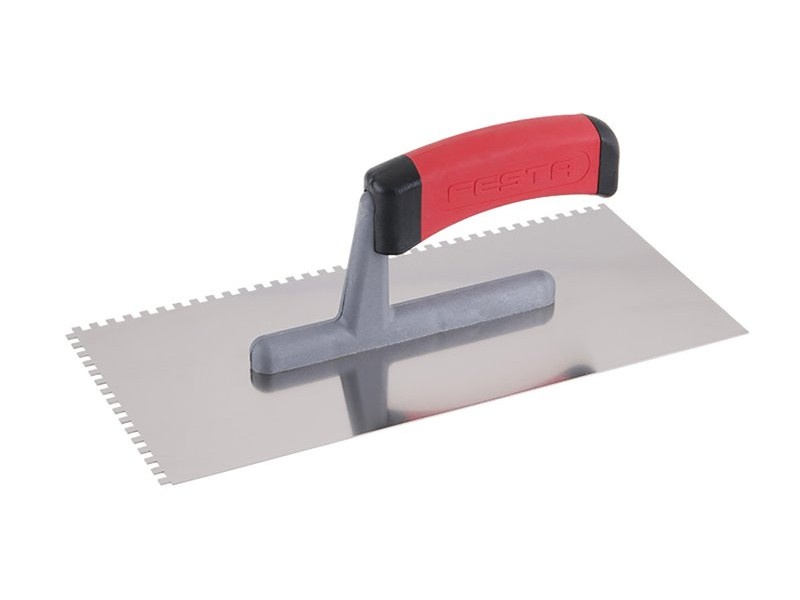 FESTA fier de netezit zimțat 130 x 280 mm inox 4 x 4 mm mâner moale