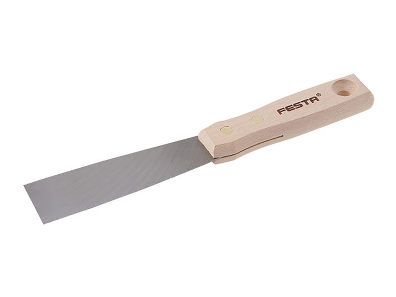 FESTA Spatulă din oțel 40 mm cu mâner din lemn
