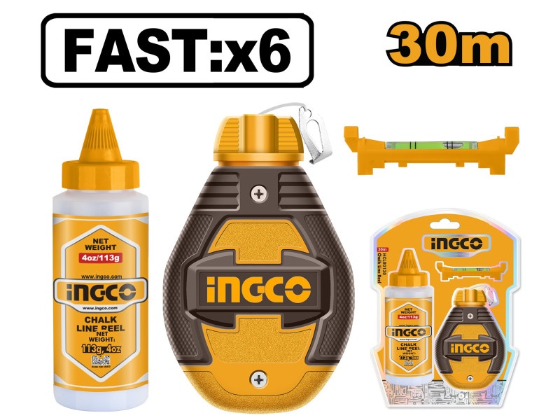 INGCO Set cablu de pictură 2 bucăți 30 m (cablu din plastic + vopsea albastră) - 1 | YEO