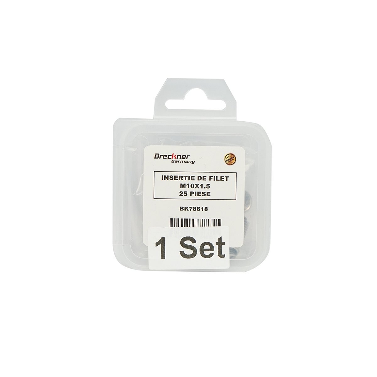 Insertie spiralata pentru reparat filete M10x1.5mm 25 piese, Cod: BK78618, Brand: BRECKNER GERMANY