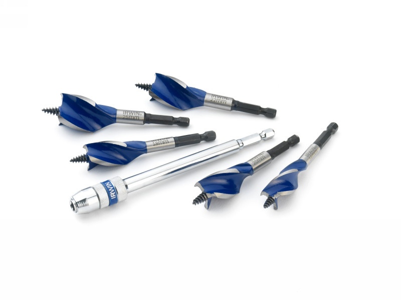 IRWIN Set de burghie pentru lemn 5 piese Bit Blue Groove 6x