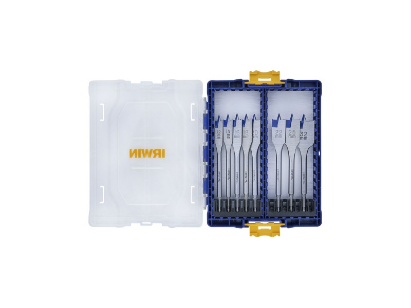 IRWIN Set de burghie plate pentru lemn 8 bucăți Bit Blue Groove 4x (12 - 32 mm) - 3 | YEO