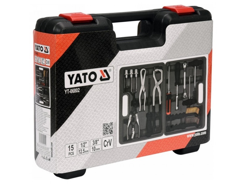 Kit de asamblare sistem de frânare YATO 15 piese 1/2" 3/8" CrV - 3 | YEO