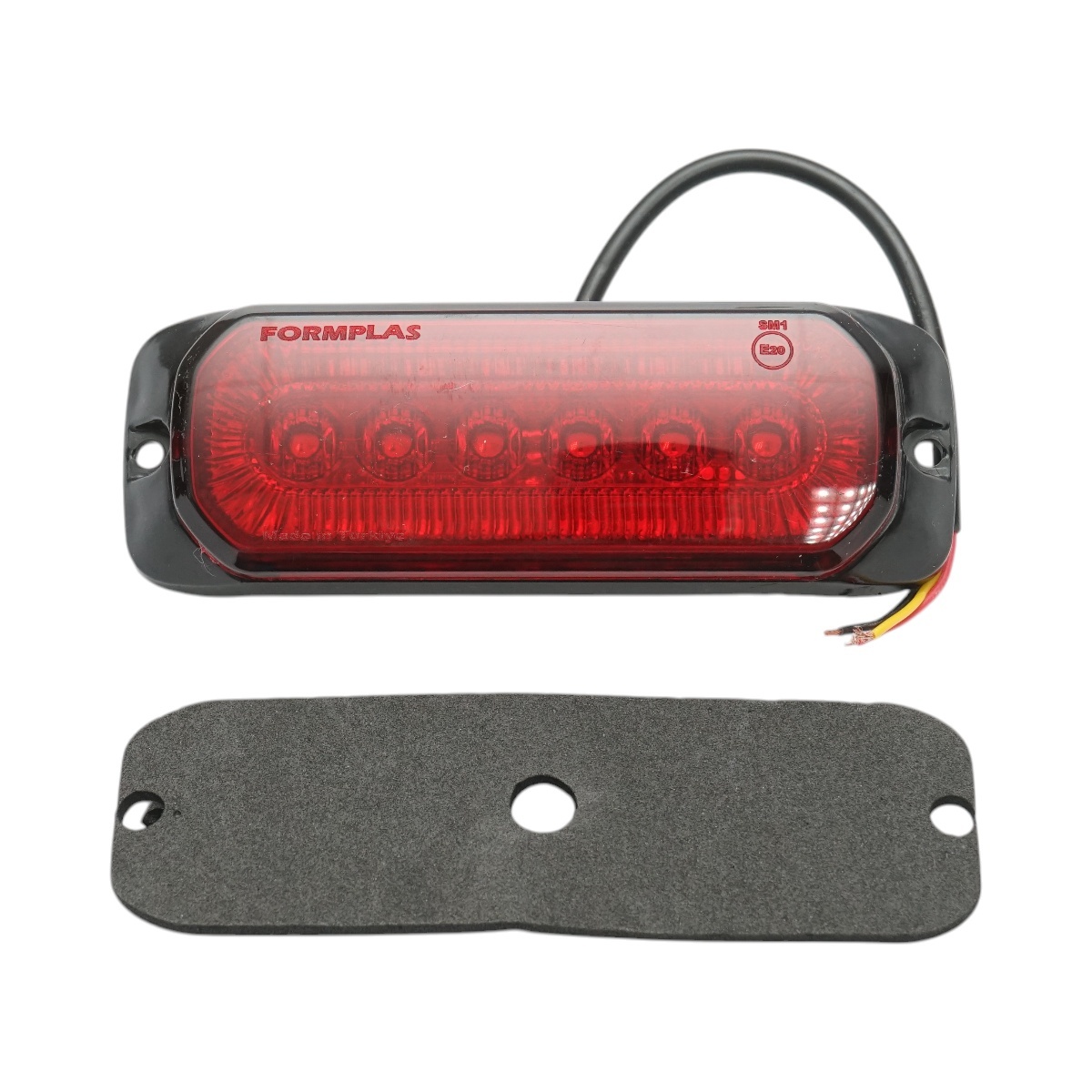 Lampa laterala stroboscopica LED 12-24V rosie 9 functii 132x46x19mm FR1287, Cod: BK98691, BRECKNER GERMANY - 1 | YEO