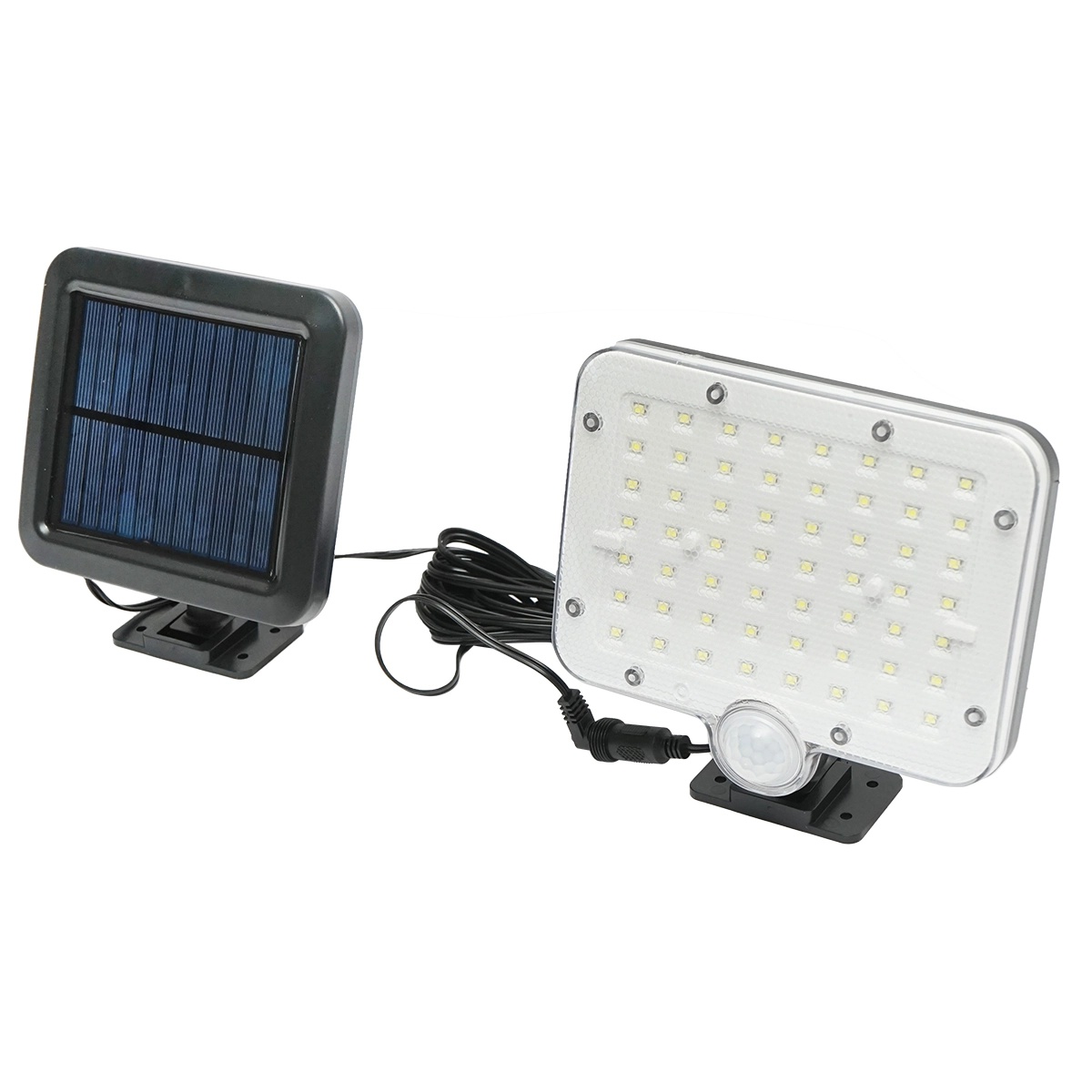 Lampa solara LED 250lm cu panou solar 1W/5.5V, baterie 3.7V/1.5 Ah, telecomanda, cablu 5m si senzor miscare IP44, Cod: BK69953, Brand: BRECKNER GERMANY