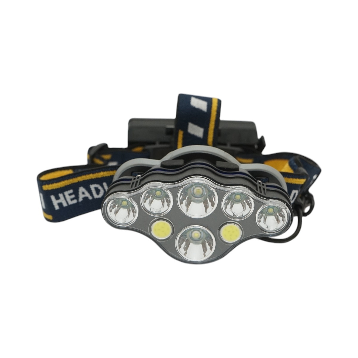 Lanterna frontala de cap cu 8 LED-uri, 3 moduri iluminare, baterie 2200mAh reincarcabila USB , Cod: DISUF01, Crownman - 1 | YEO