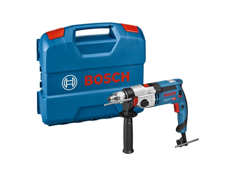 Mașină de găurit cu percuție BOSCH GSB 24-2 în valiză + set burghiu pentru lemn și tăietor circular - 2 | YEO