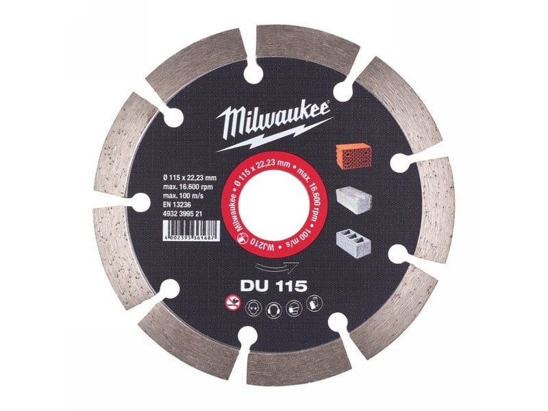 MILWAUKEE Disc de tăiere diamantat 115 x 2,2 x 10 x 22,2 mm segmentat