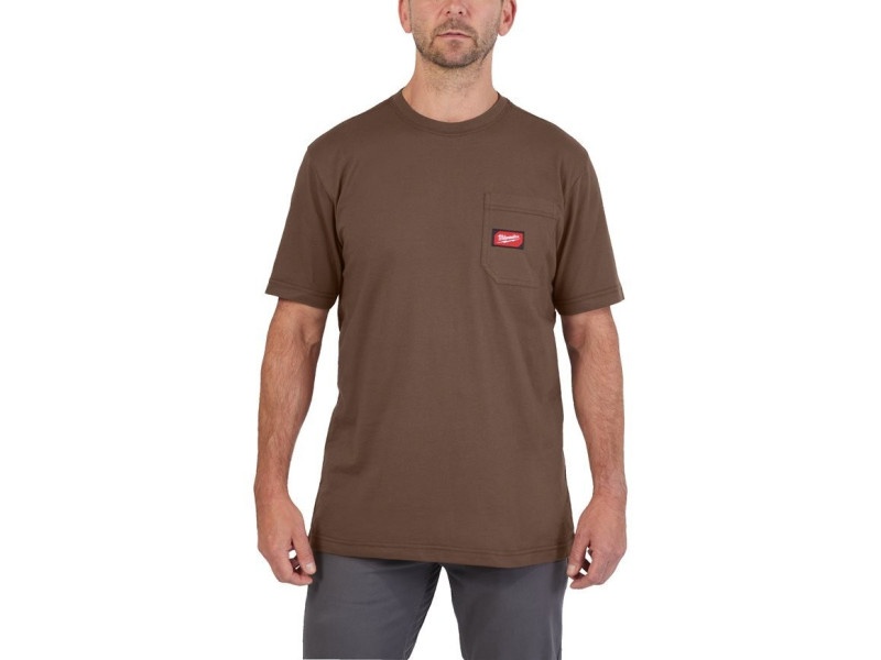 MILWAUKEE Tricou cu mânecă scurtă cu buzunare maro WTSSBR M