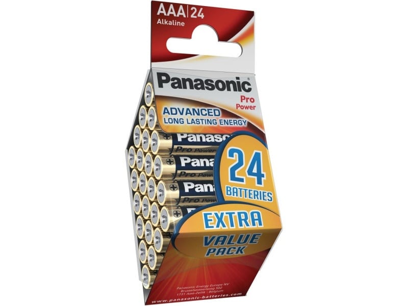 PANASONIC Baterii alcaline AAA/micro cu durată de viață super lungă 1,5 V (24 buc)