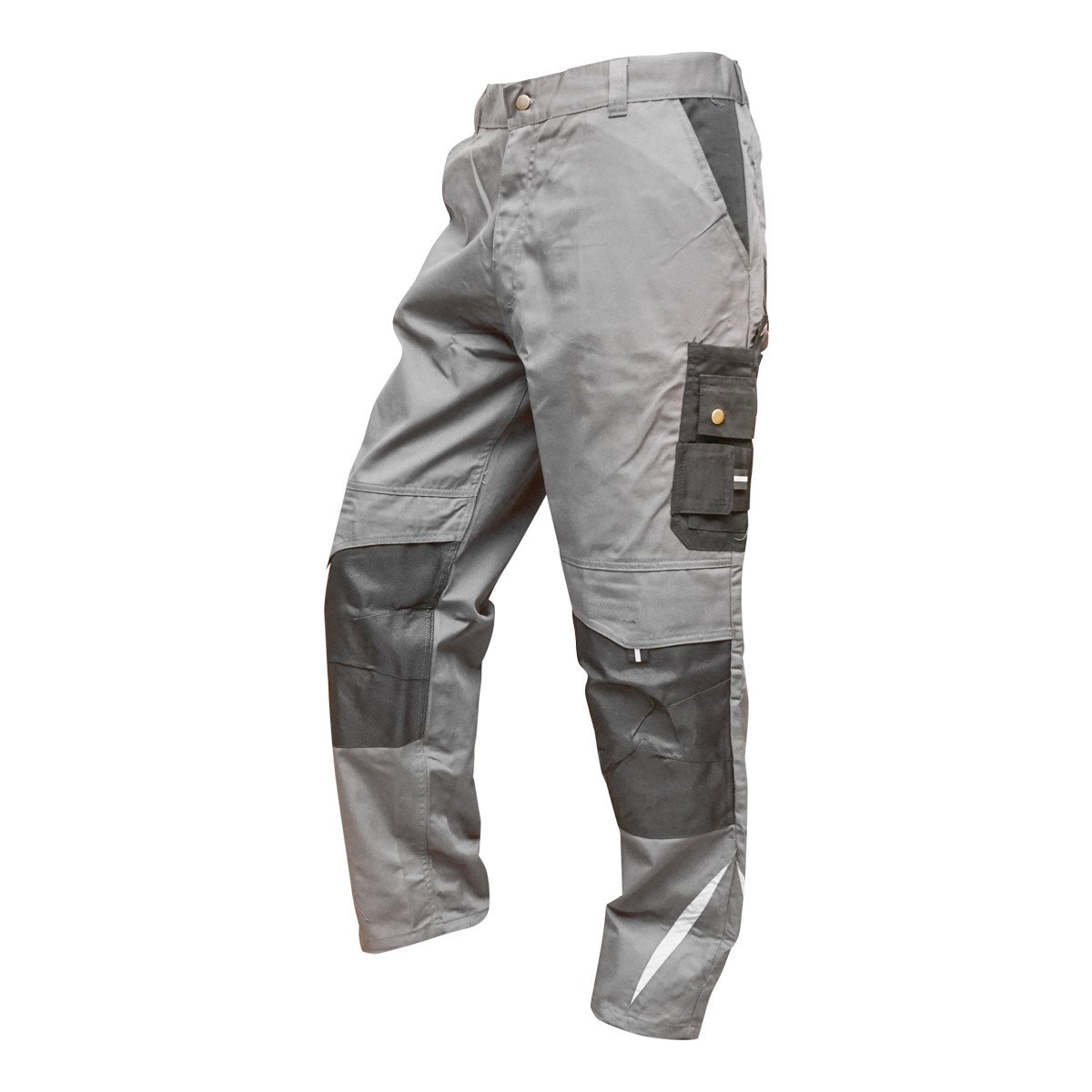 Pantaloni de lucru, poliester cu bumbac, gri cu negru, M, Cod: BK77230, Breckner Germany - 1 | YEO