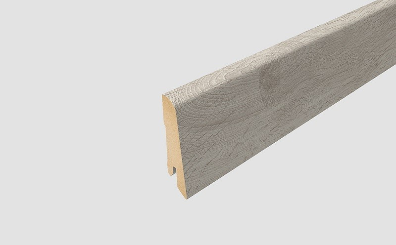 Plinta Mdf, 240 x 1.4 x 8 cm, L322, pentru Parchet laminat Egger Pro, Stejar Verdon alb, EPL033N, Egger