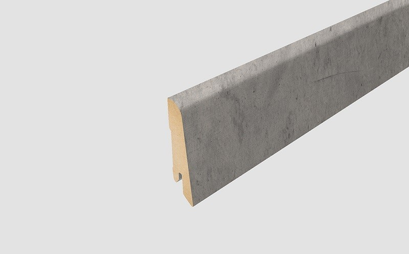 Plinta Mdf, 240 x 1.4 x 8 cm, L477, pentru Parchet laminat Egger Pro, Beton Chicago gri deschis, EPL166, Egger