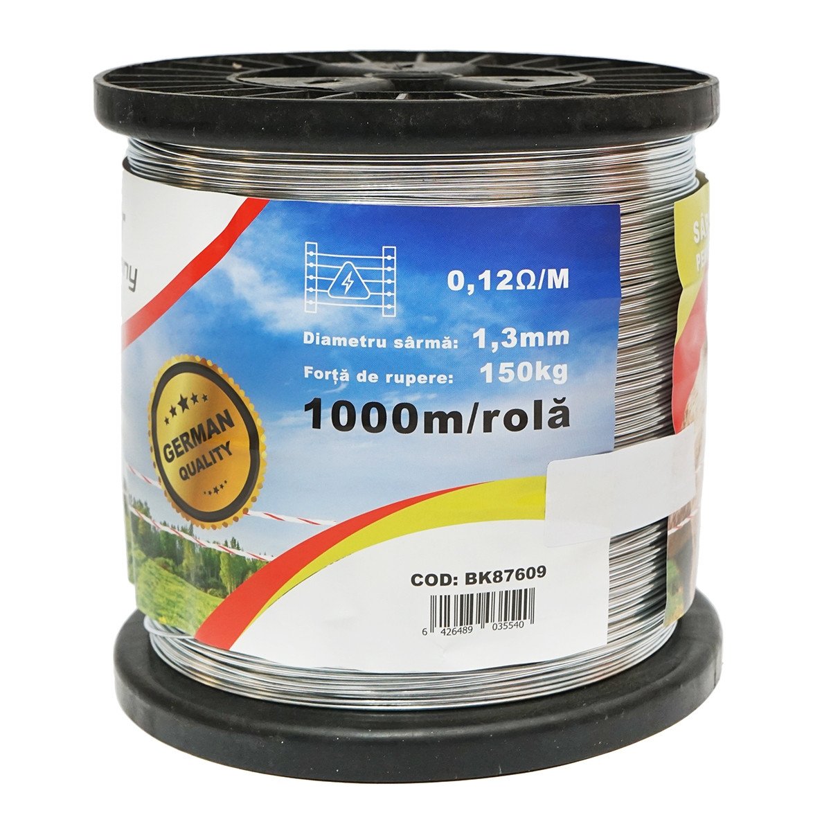 Sarma galvanizata pentru gard electric 1,3mm x 1000m, Cod: BK87609, Brand: BRECKNER GERMANY - 2 | YEO