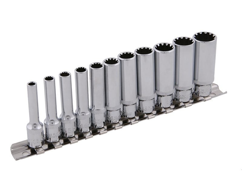 Set de 12 chei tubulare 12 piese 1/4" 4-13 mm CrV