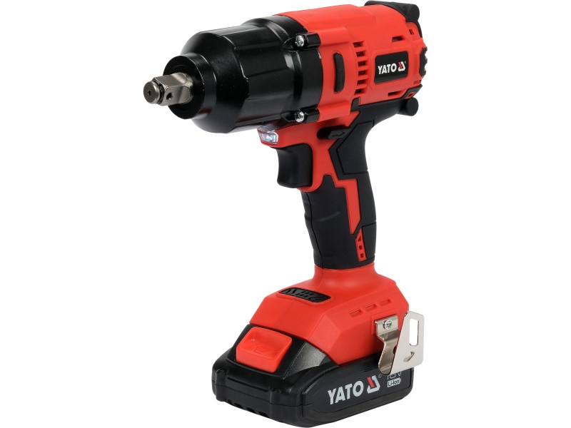 Set de chei cu impact fără fir YATO 21 piese 1/2" 700 Nm 18 V Li-Ion (2 baterii 3.0 Ah și încărcător) - 1 | YEO