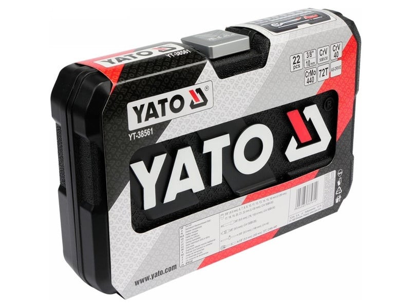 Set de prize YATO 22 piese 3/8" 6-22 mm CrV - 3 | YEO