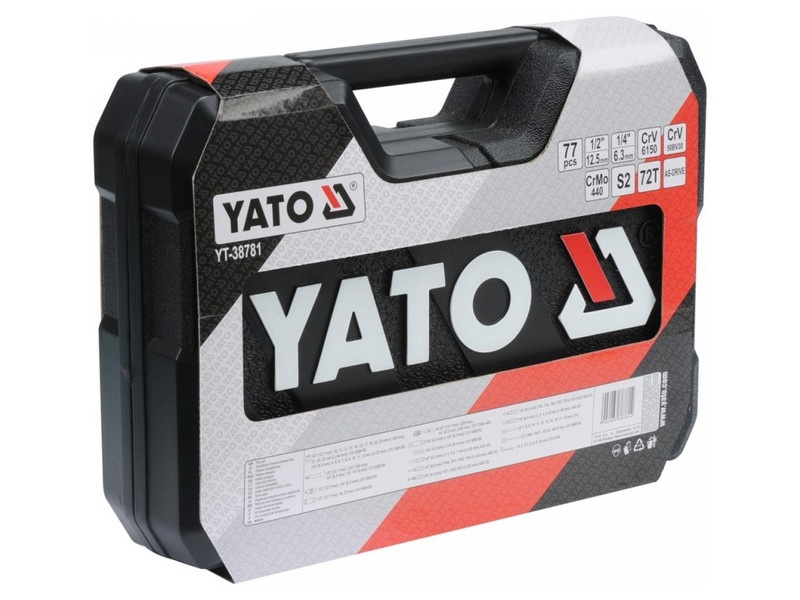 Set de prize YATO 77 piese 1/4", 1/2" CrV - 4 | YEO