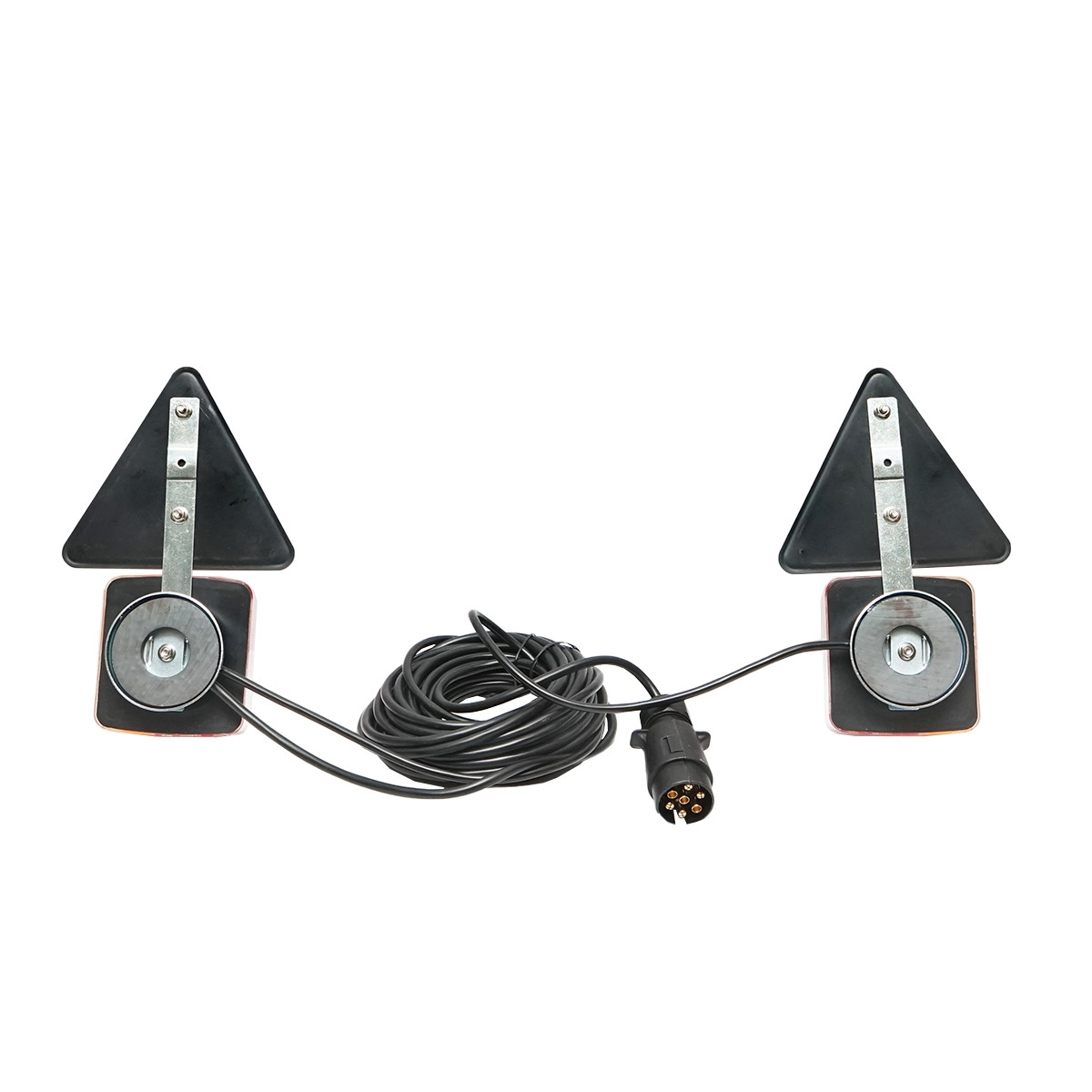Set lampi LED magnetice cu triunghiuri reflectorizante pentru remorca, fisa 7 pini, cablu 2,5m cablu fisa = 7,5 m Cod: BK98483, Echivalență: DISSA93, Breckner Germany - 3 | YEO