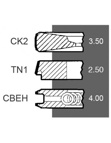 Set segmenti motor pentru Massey Ferguson, Landini, Perkins cod OEM 3641316M91, 4181A023 , 4181A025 , 4181A026 , Cod: BK78203, Marca: BRECKNER GERMANY