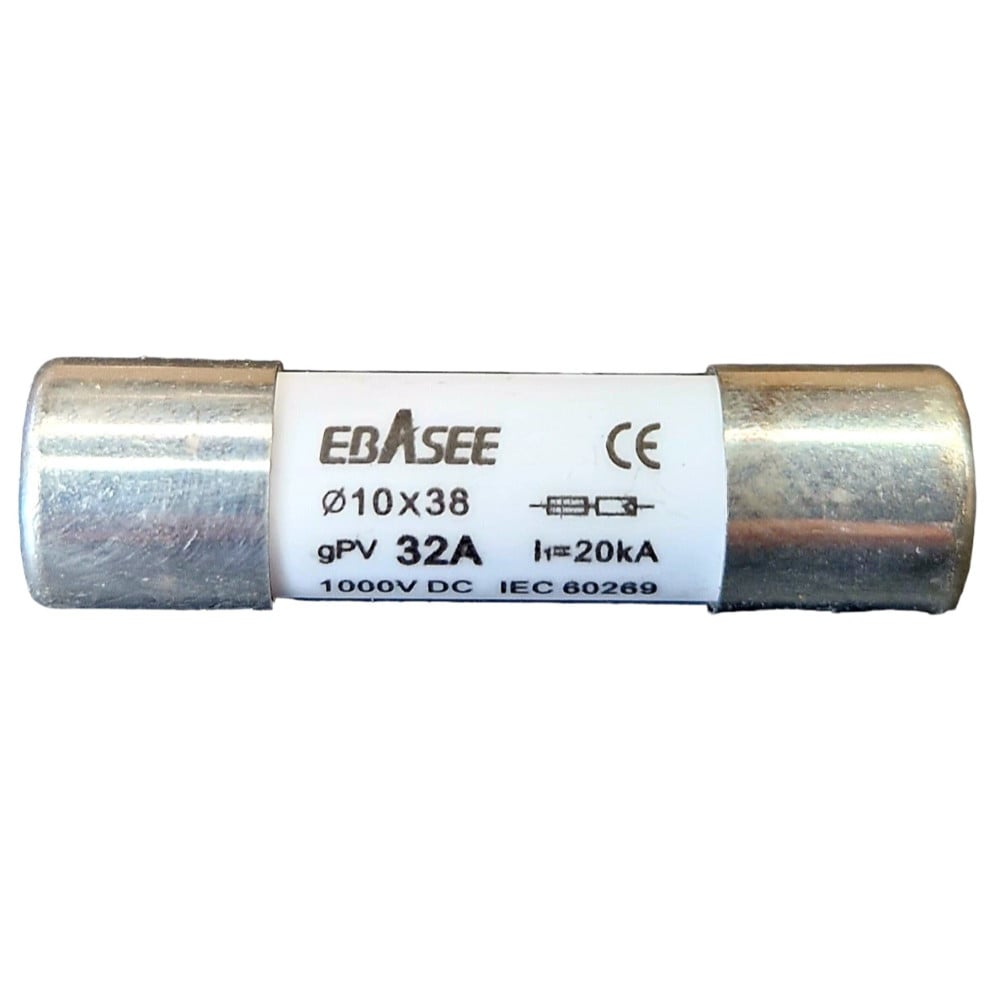 Siguranta fuzibila, 10x38mm, cilindrica pentru sisteme solare gPV, 32A, 1000V, Ebasee - 2 | YEO