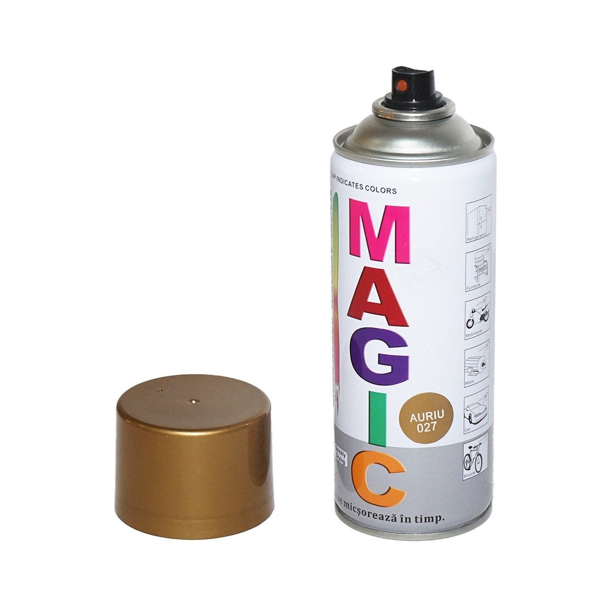 Spray vopsea Magic auriu metalizat 027 450 ml, Cod: FOX027, Brand: MAGIC - 1 | YEO