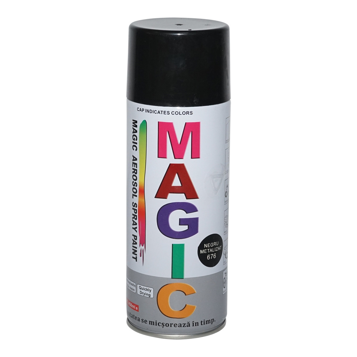 Spray vopsea Magic negru metalizat 676 400 ml, Cod: FOX676, Brand: MAGIC