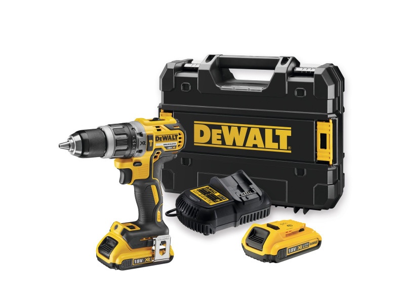 Șurubelniță cu impact DEWALT cu acumulator 18 V fără perie de carbon (2 x acumulator 2.0 Ah + încărcător) DCD796D2