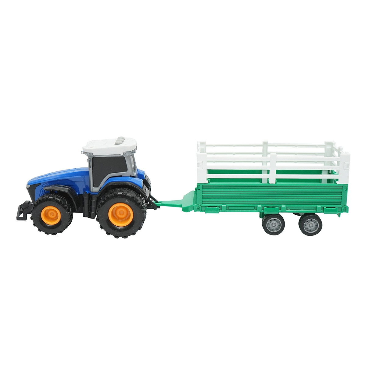 Tractor albastru cu remorca, 304x85x83mm jucarie copii +3 ani, Cod: DISLW90B - 1 | YEO