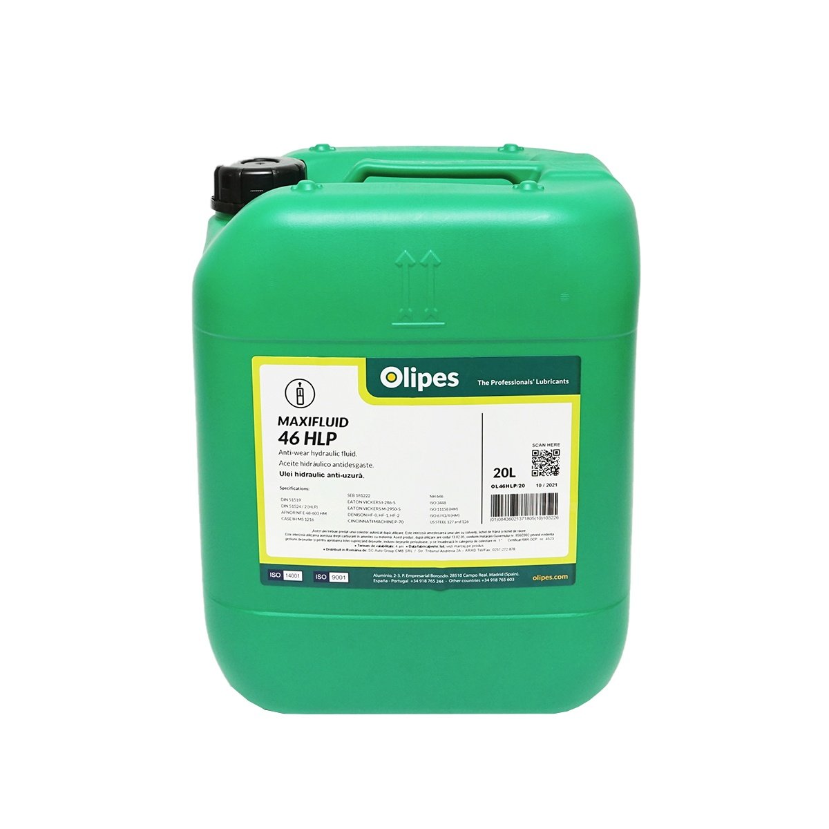 Ulei hidraulic Olipes MAXIFLUID 46 HLP H46 20L, Cod: OL46HLP/20, Brand: OLIPES