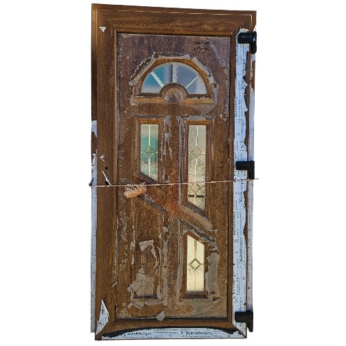 Usa, PVC & termopan, 100x200cm, maro, stejar auriu, dreapta, Kirchberger, 7cm, 6 camere, panel decorativ