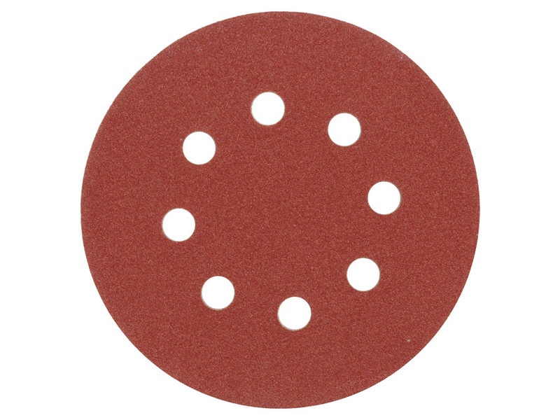 VOREL Disc de fixare Velcro 125 mm / P100 8 găuri (5 buc)