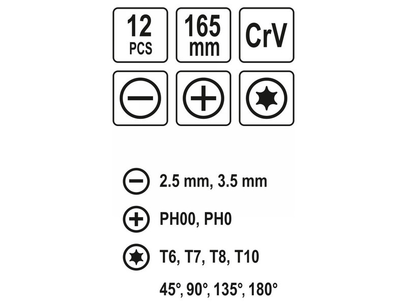 VOREL Șurubelniță de precizie și set de preț 12 piese - 2 | YEO