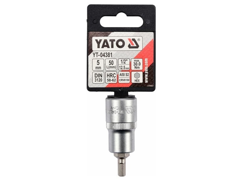 YATO Bit cheie tubulară Allen 1/2" 5 mm CrV - 2 | YEO