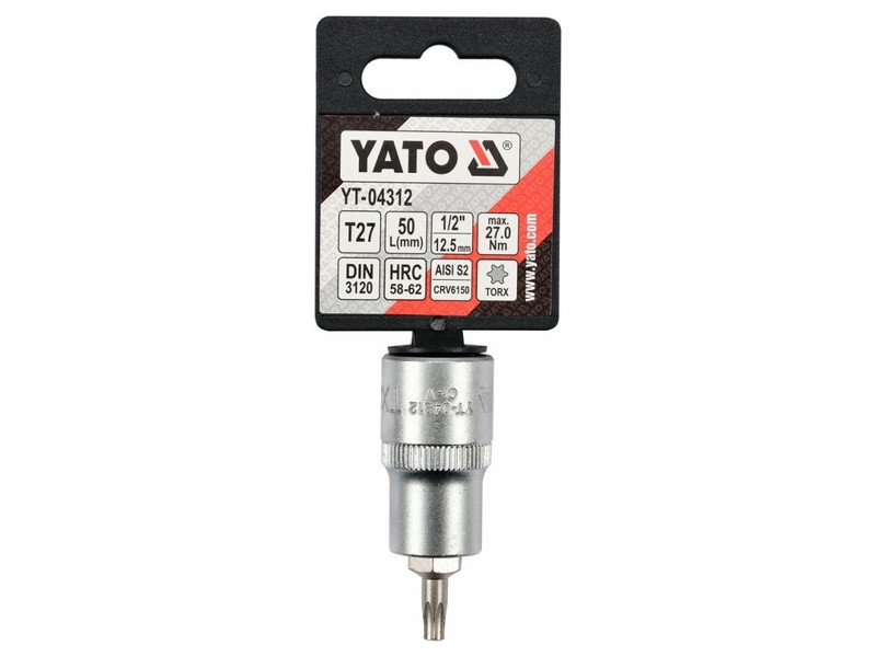 YATO Bit cheie tubulară Torx 1/2" T27 CrV - 2 | YEO