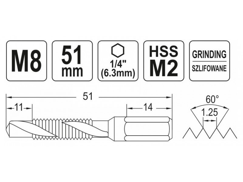 YATO Burghiu electric combinat / burghiu M8 suport de burghiu