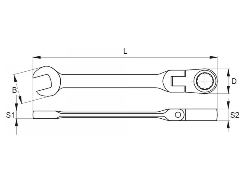 YATO Cheie cu clichet stea cu clichet 11 mm / 160 mm 72T CrV - 1 | YEO