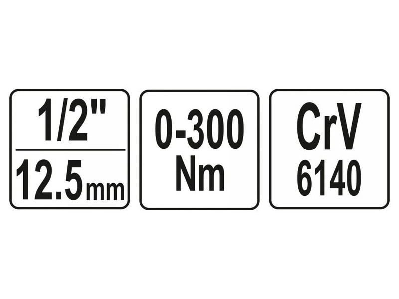 YATO Cheie dinamometrică 1/2" 0-300 Nm CrV