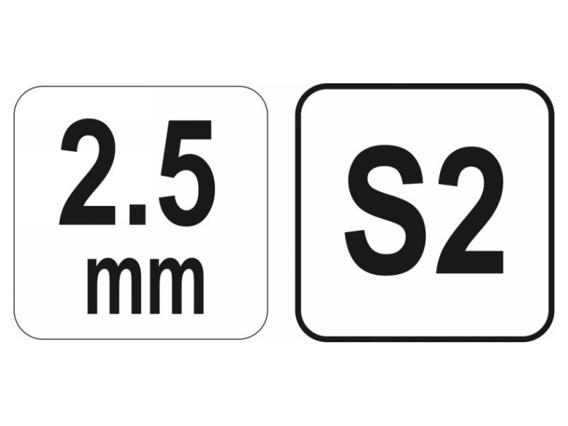 YATO Cheie în T Allen 2,5 mm CrV - 2 | YEO